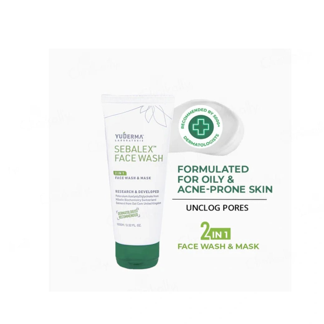 Yuderma Sebalex 2 in 1 Face Wash 100G - Deals999