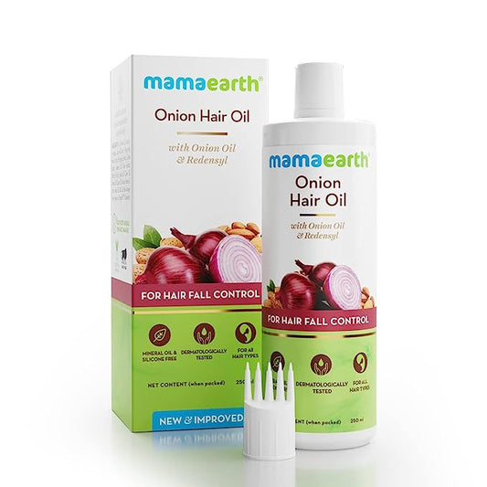 Mamaearth Onion Hair Oil For Hair Growth With Onion & Redensyl For Hair Fall Control - 250Ml