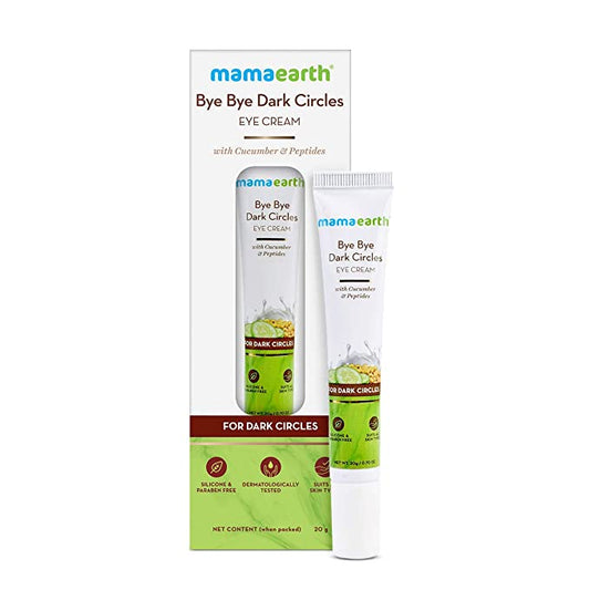 Mamaearth Bye Bye Dark Circle Eye Cream With Cucumber For Dark Circles, 20ml