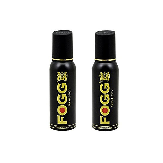 Fogg Fresh Deodorant Combo for Men, Spicy Black Series (120ml, Pack of 2)