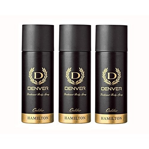 Denver Hamilton Caliber Deodorant for Men, 165 ml (Pack of 3)