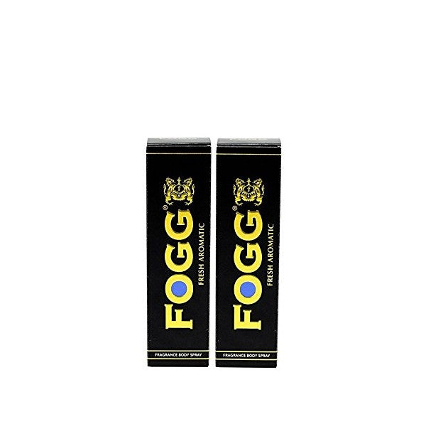 Fogg BLACK Fresh Aromatic Body Spray Deodorant - For Men, 120ml (Pack of 2)