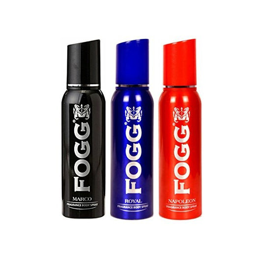 Fogg Men's Marco Royal Napoleon Deodorant (100gms/120ml each) - Pack of 3