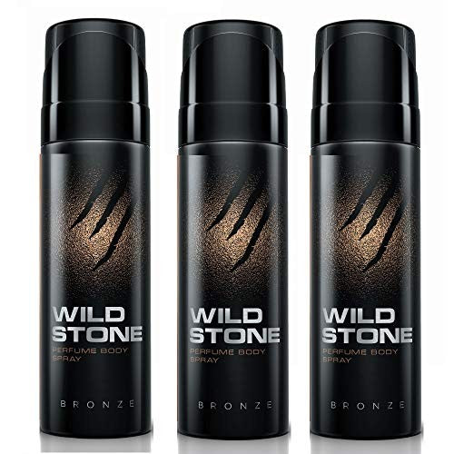 Wild Stone Bronze No Gas Deodorant For Men 120-ML (Pack 3)