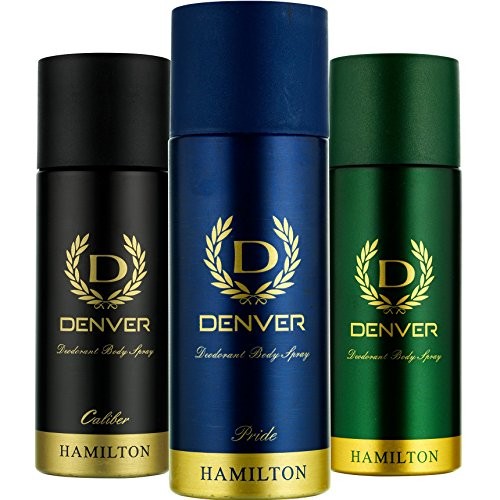 Denver Deo, Hamilton, Calibre and Pride, 165ml (Pack of 3)